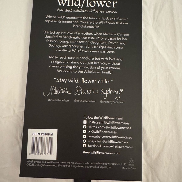 NEW! Wildflowers iPhone 16 Pro Max Case Pink and Red Floral - Picture 5 of 5